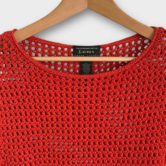 Lauren Ralph Lauren Crochet Knit Sweater - Picture 5 of 6